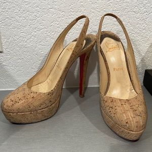 Christian Louboutin Cork Platform Heels size 36.5